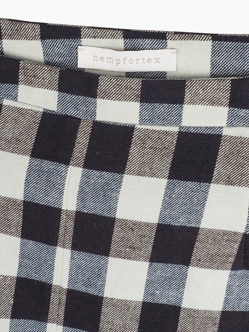 Hemp Fortex Hemp & Organic Cotton Plaid Flannel Bust Skirt Hemp Fortex