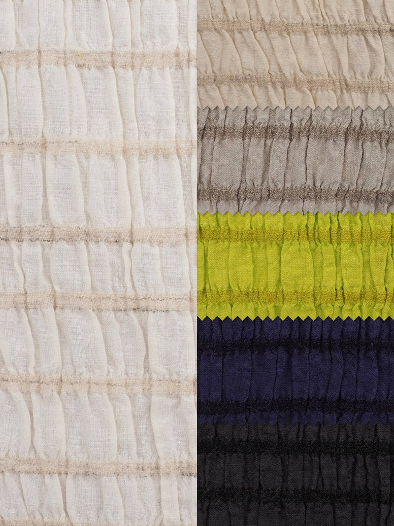 Hemp Fortex Hemp, Organic Cotton & Tencel Light Weight Stretched Crinkle Fabric（GH17051） HempFortexWeb