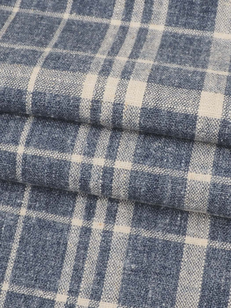Hemp Fortex Hemp , Modal , Organic Cotton & Better Cotton Light Weight Slub Plaid Fabric