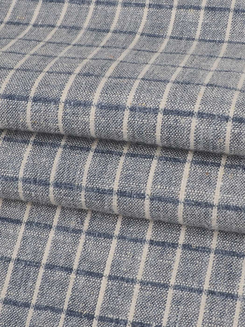 Hemp Fortex Hemp , Modal , Organic Cotton & Better Cotton Light Weight Slub Plaid Fabric